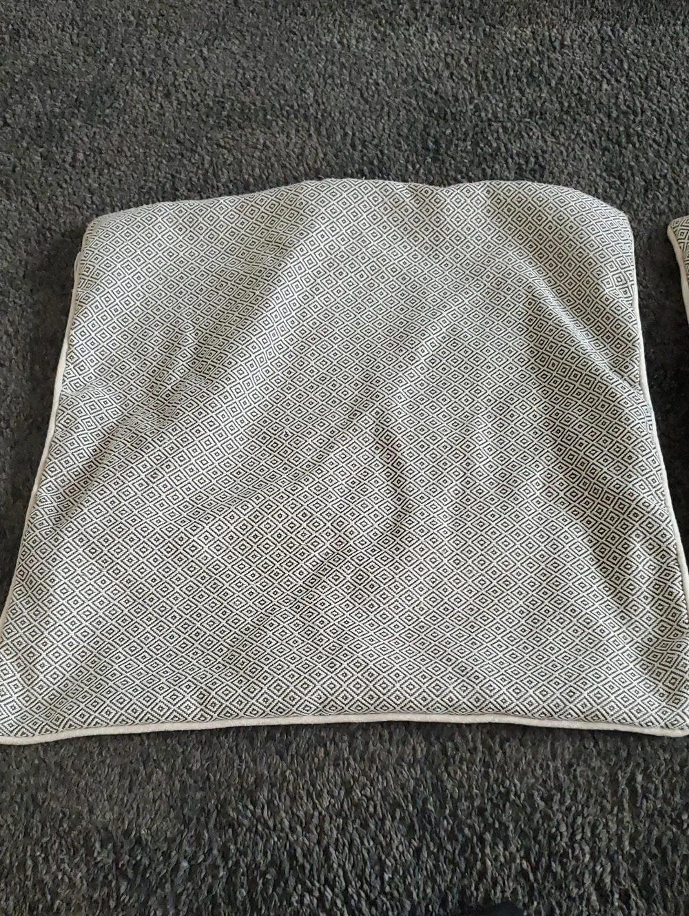 Neutral Geometric Decorative Pillow Covers - White and Black (2)